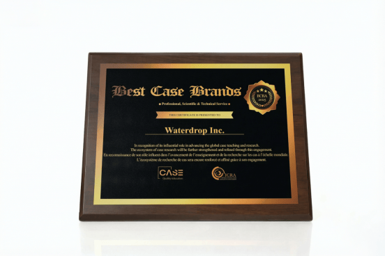 图注：水滴公司获全球最佳案例品牌奖